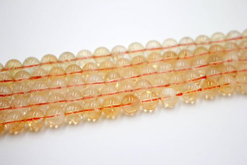 Citrine Gemstone Beads, 8mm, Round